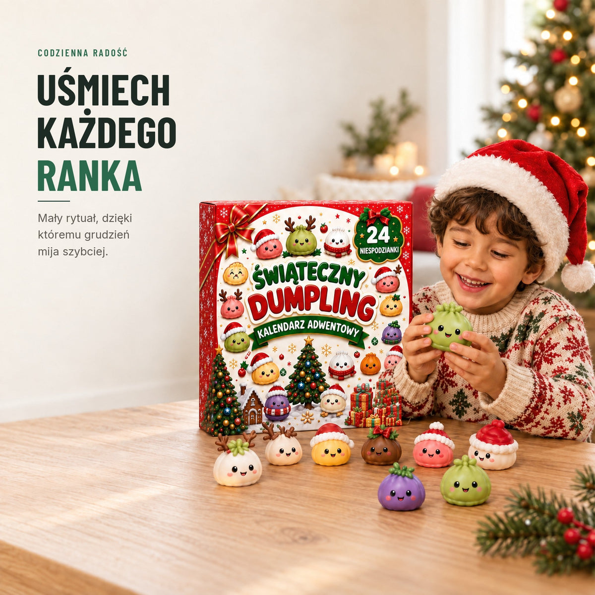 Świąteczny kalendarz adwentowy — 24 mini squishy