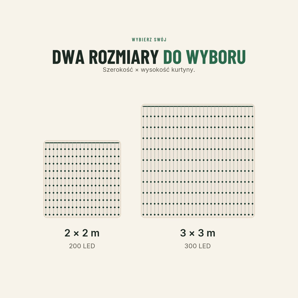 Kurtyna świetlna LED sterowana aplikacją