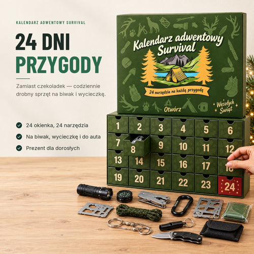 Kalendarz adwentowy Survival — 24 narzędzia