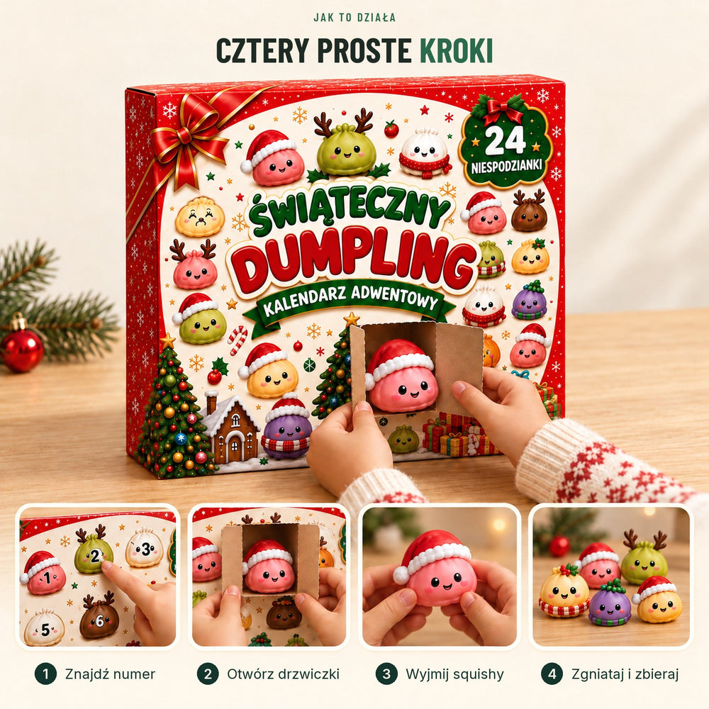 Świąteczny kalendarz adwentowy — 24 mini squishy