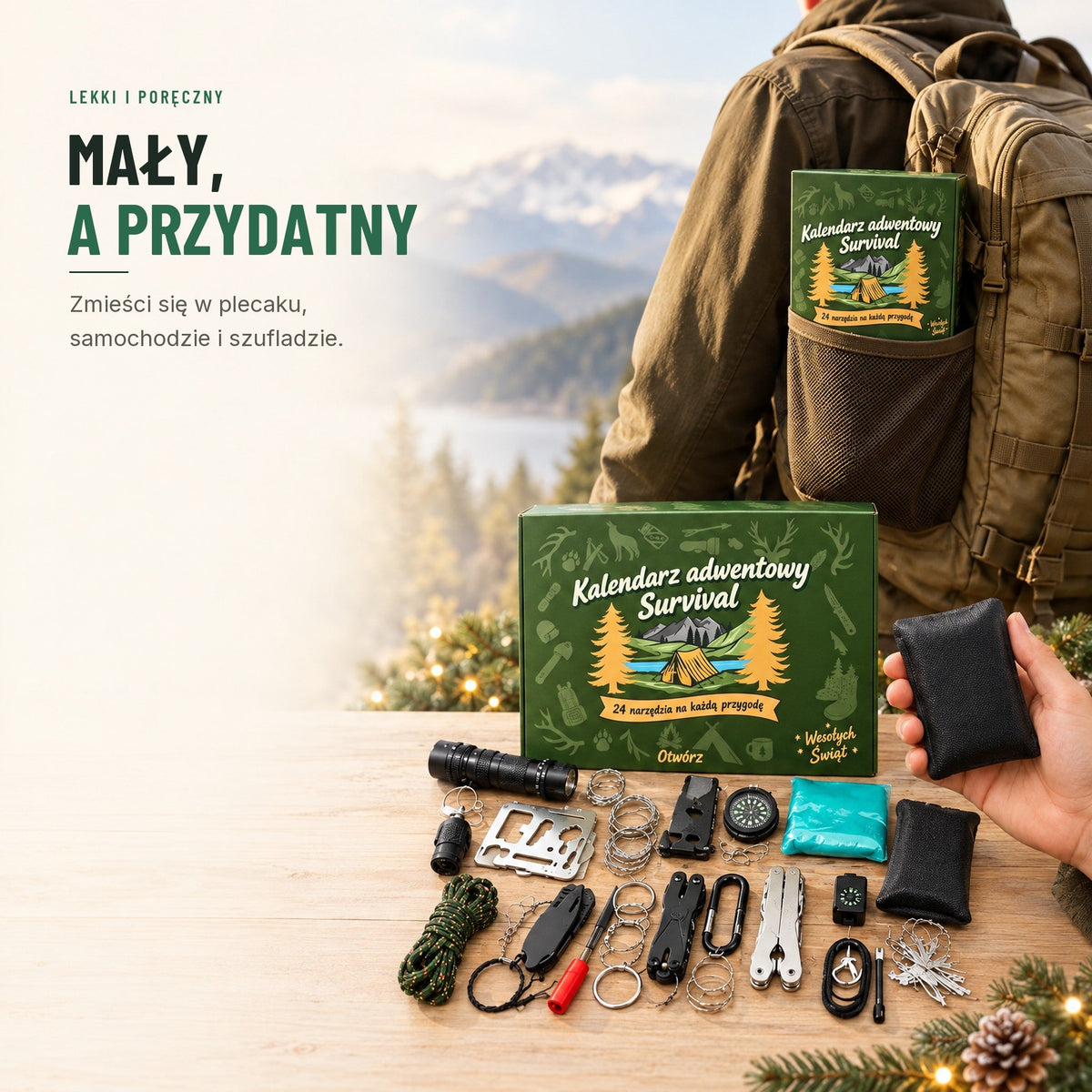 Kalendarz adwentowy Survival — 24 narzędzia