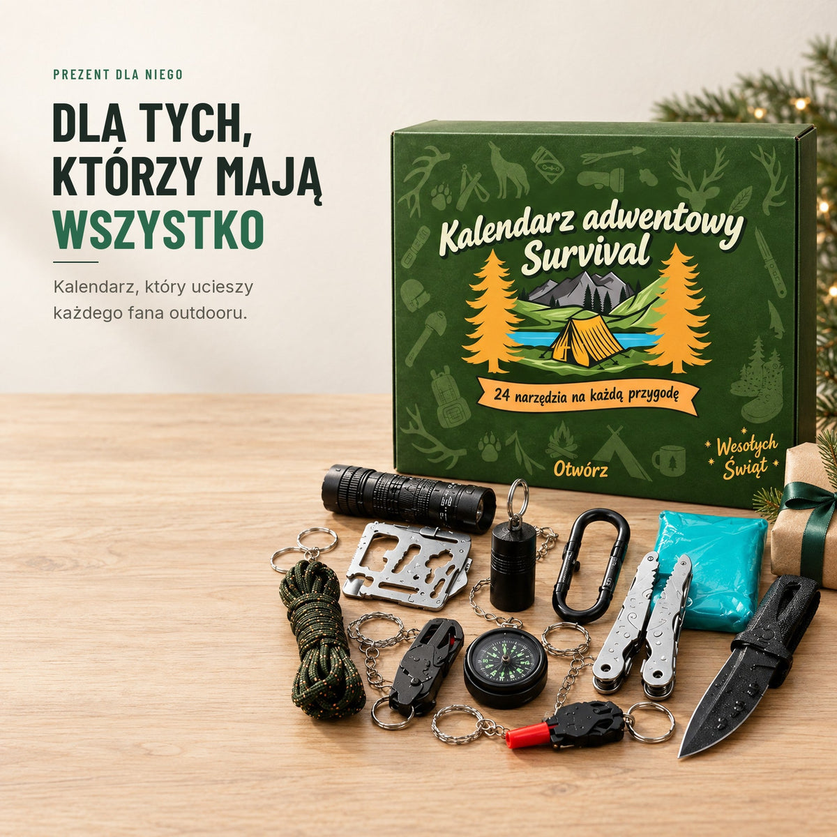 Kalendarz adwentowy Survival — 24 narzędzia