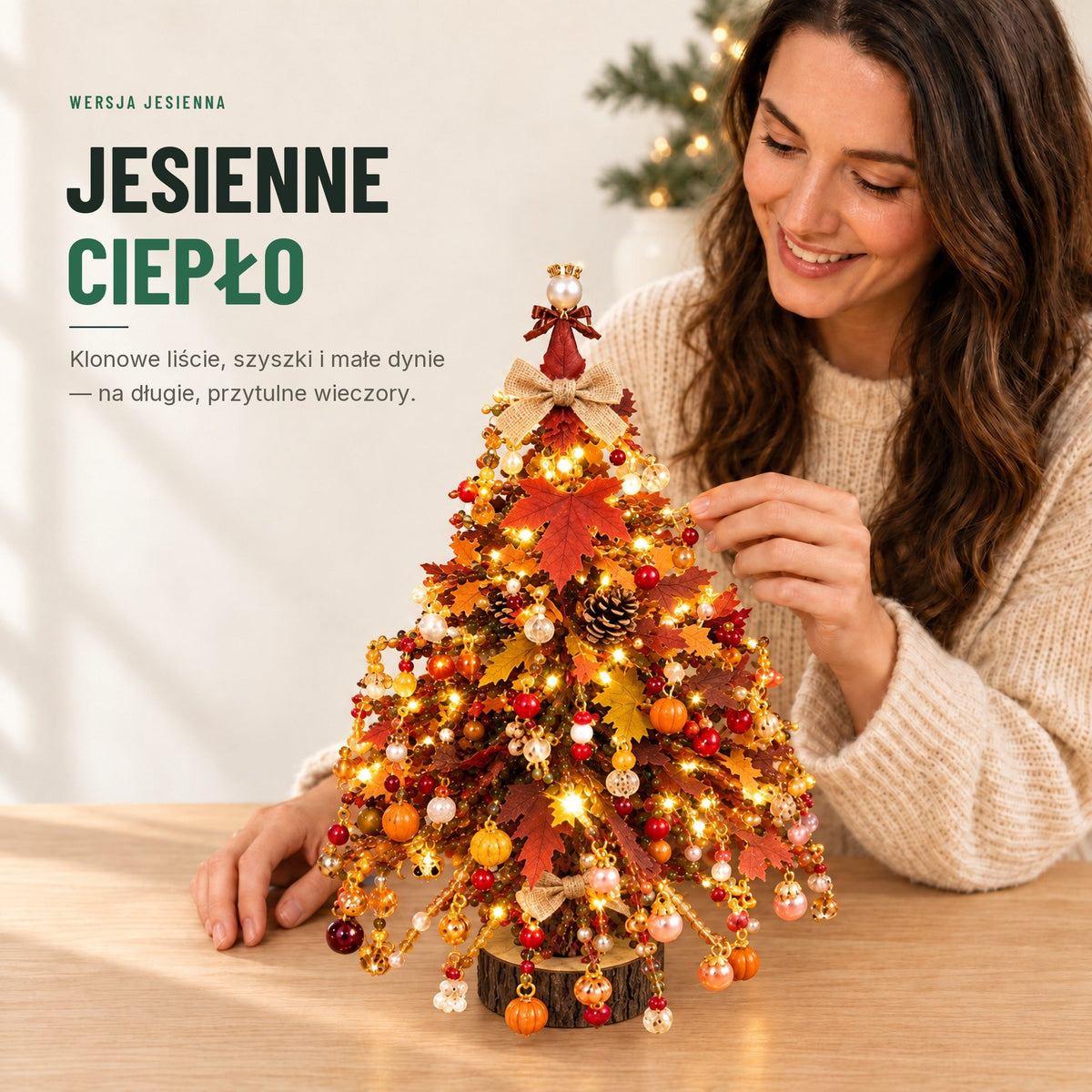 Choinka z koralików — zestaw DIY