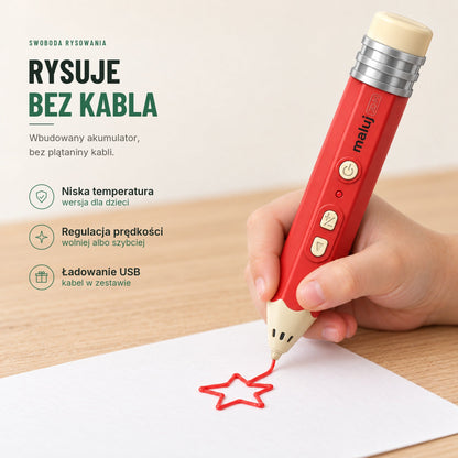 Długopis 3D dla dzieci — bezprzewodowy zestaw kreatywny