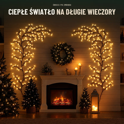 Świecące gałązki LED na ścianę