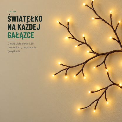 Świecące gałązki LED na ścianę
