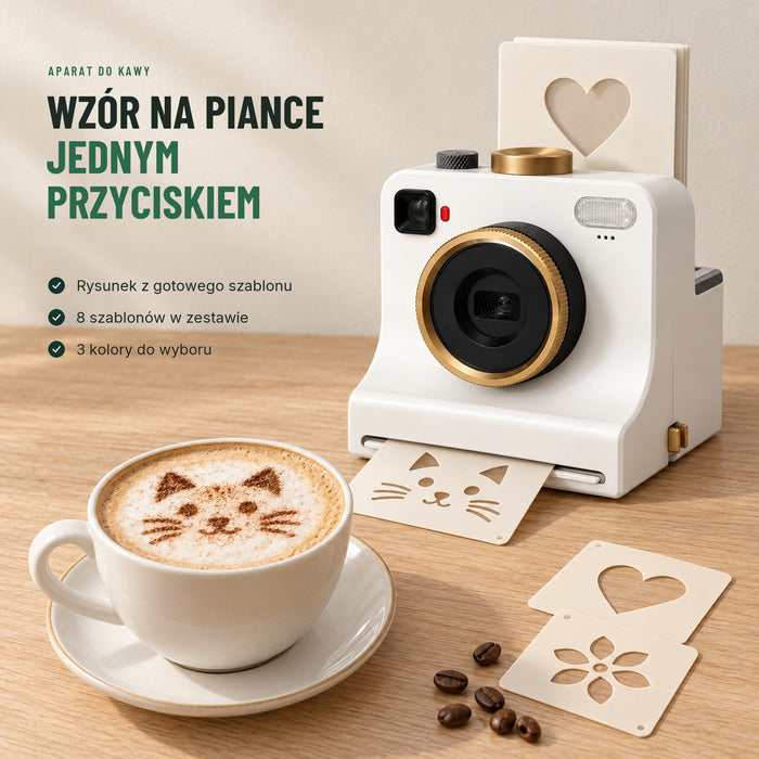 Aparat do wzorów na piance kawy