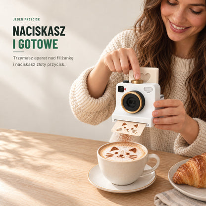 Aparat do wzorów na piance kawy