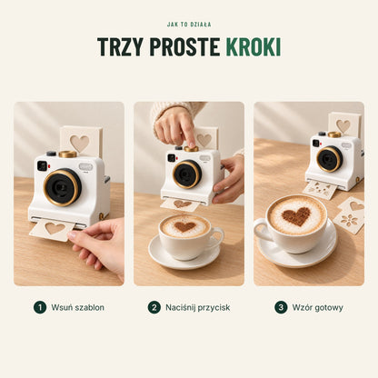 Aparat do wzorów na piance kawy