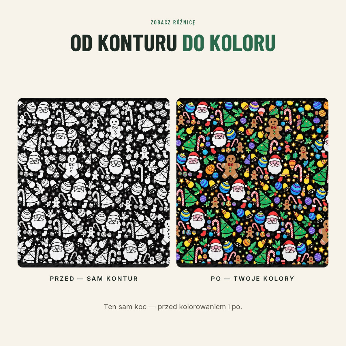 Koc do kolorowania z 24 markerami