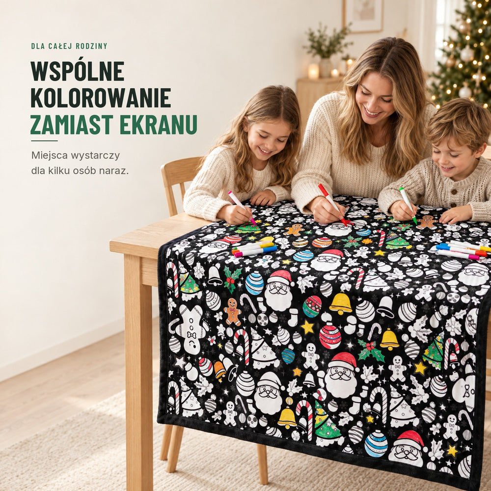 Koc do kolorowania z 24 markerami