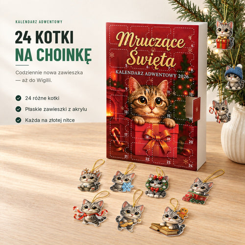 Kalendarz adwentowy dla kociarzy — 24 kocie zawieszki