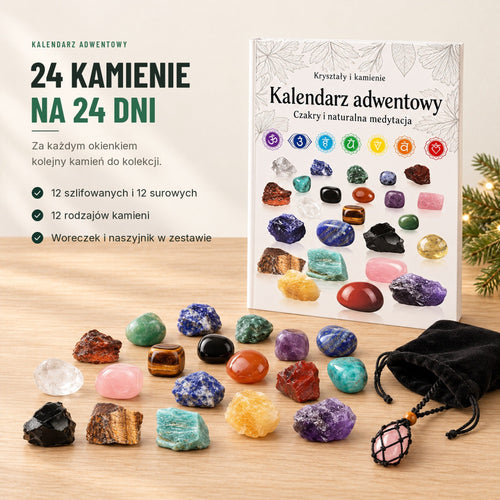 Kalendarz adwentowy z 24 kryształami