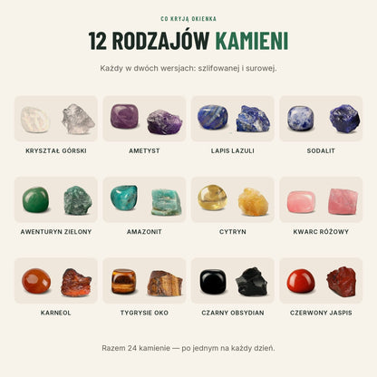 Kalendarz adwentowy z 24 kryształami