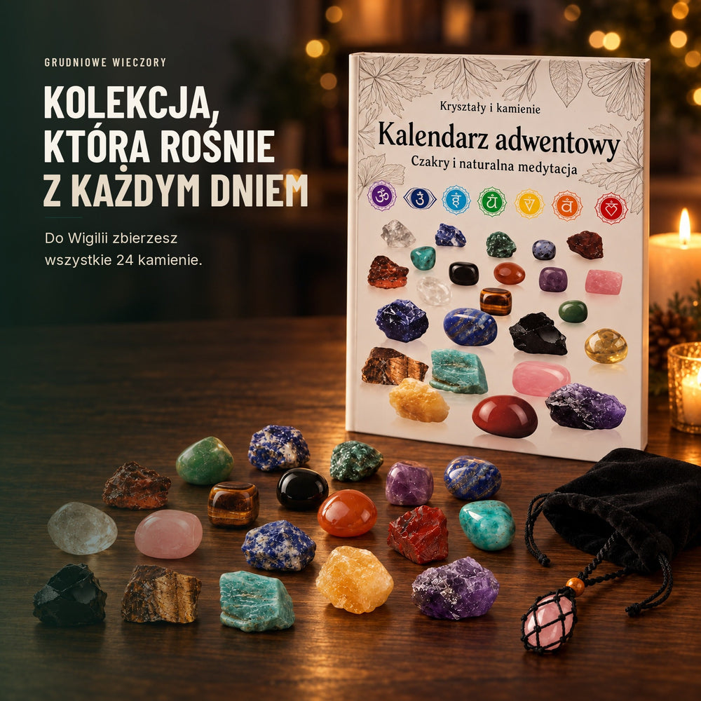 Kalendarz adwentowy z 24 kryształami