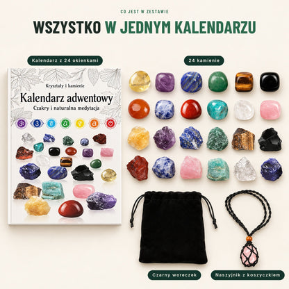 Kalendarz adwentowy z 24 kryształami