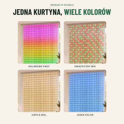 Kurtyna świetlna LED sterowana aplikacją