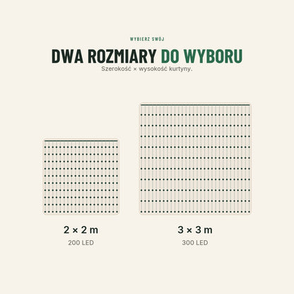 Kurtyna świetlna LED sterowana aplikacją