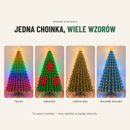 Inteligentne lampki na choinkę — wzory z aplikacji