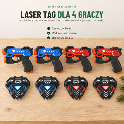 Zestaw laser tag dla 4 graczy