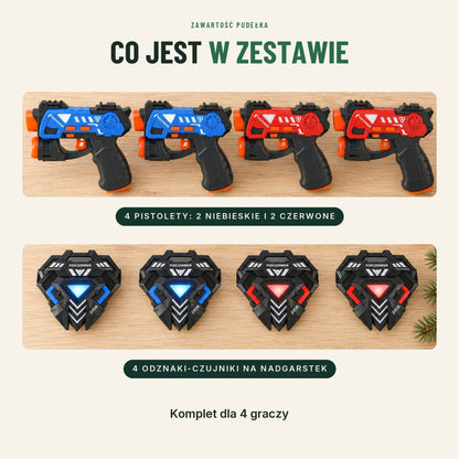 Zestaw laser tag dla 4 graczy