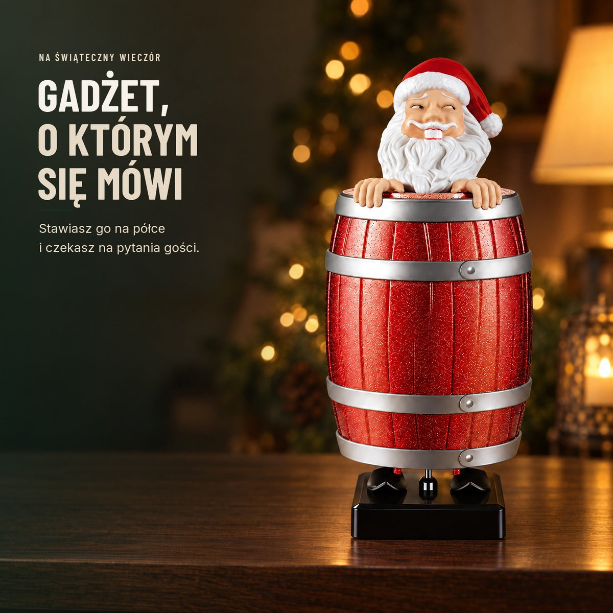 Mikołaj w beczce — zabawny dozownik papierosów