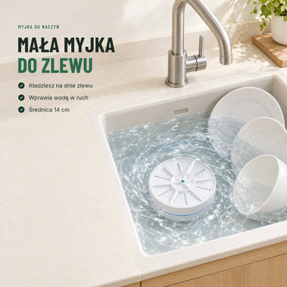 Przenośna myjka ultradźwiękowa do naczyń i prania — 4 tryby