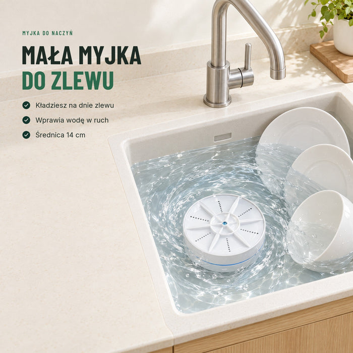 Przenośna myjka ultradźwiękowa do naczyń i prania — 4 tryby
