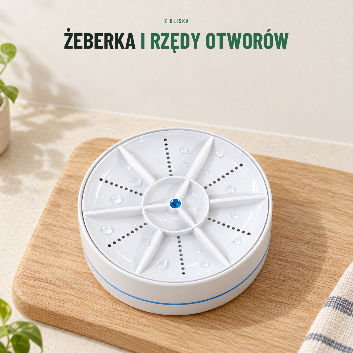 Przenośna myjka ultradźwiękowa do naczyń i prania — 4 tryby