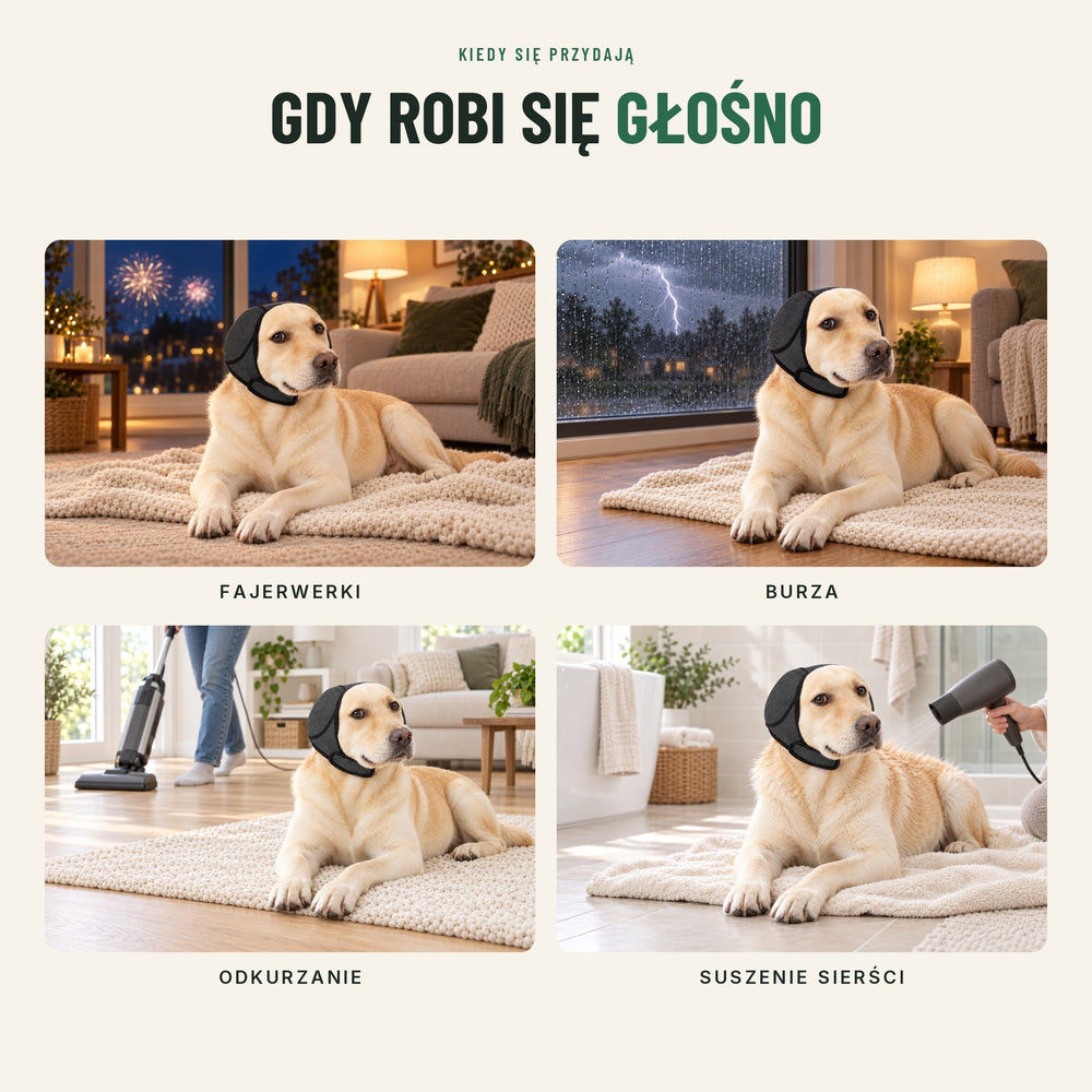 Nauszniki wyciszające dla psa