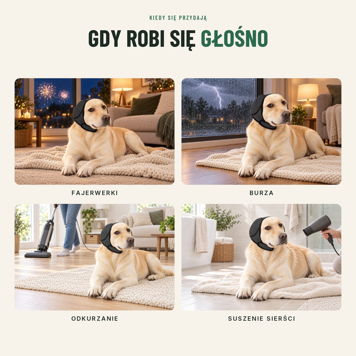 Nauszniki wyciszające dla psa