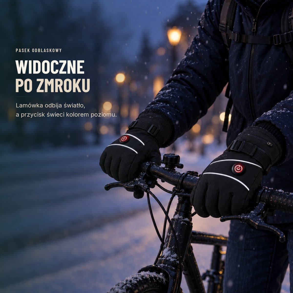 Rękawice z podgrzewaniem — 3 poziomy ciepła, wodoodporne