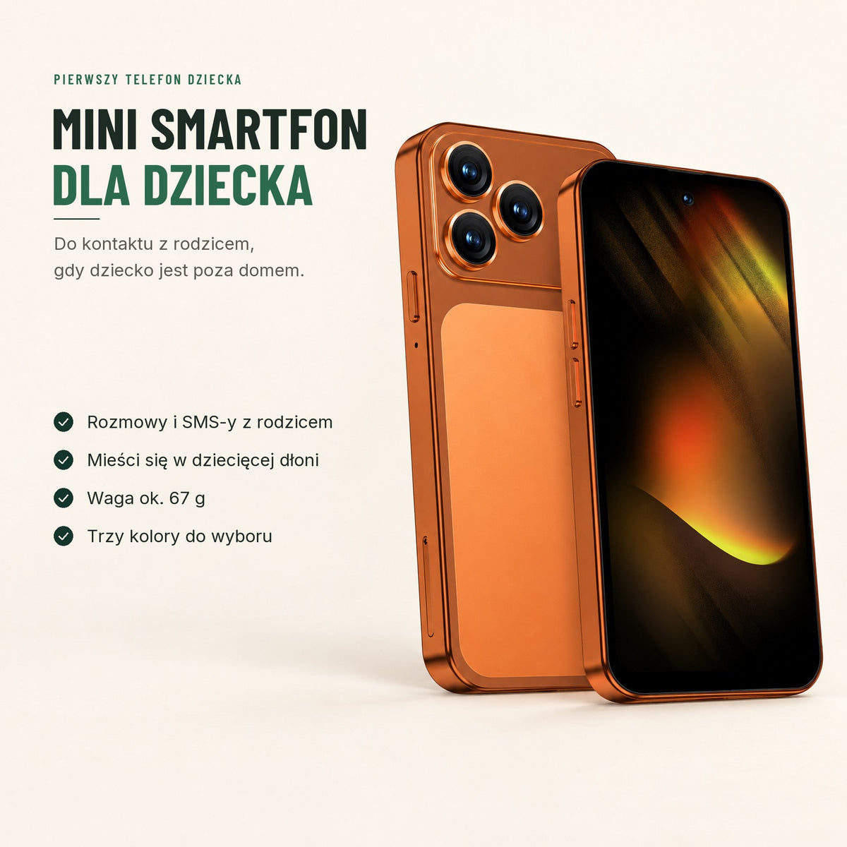 Mini smartfon dla dziecka — pierwszy telefon do kontaktu z rodzicem
