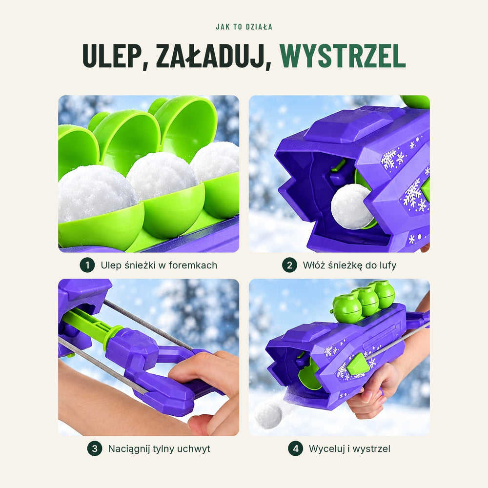 Wyrzutnia śnieżek dla dzieci