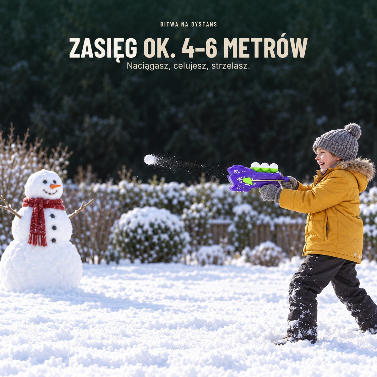 Wyrzutnia śnieżek dla dzieci