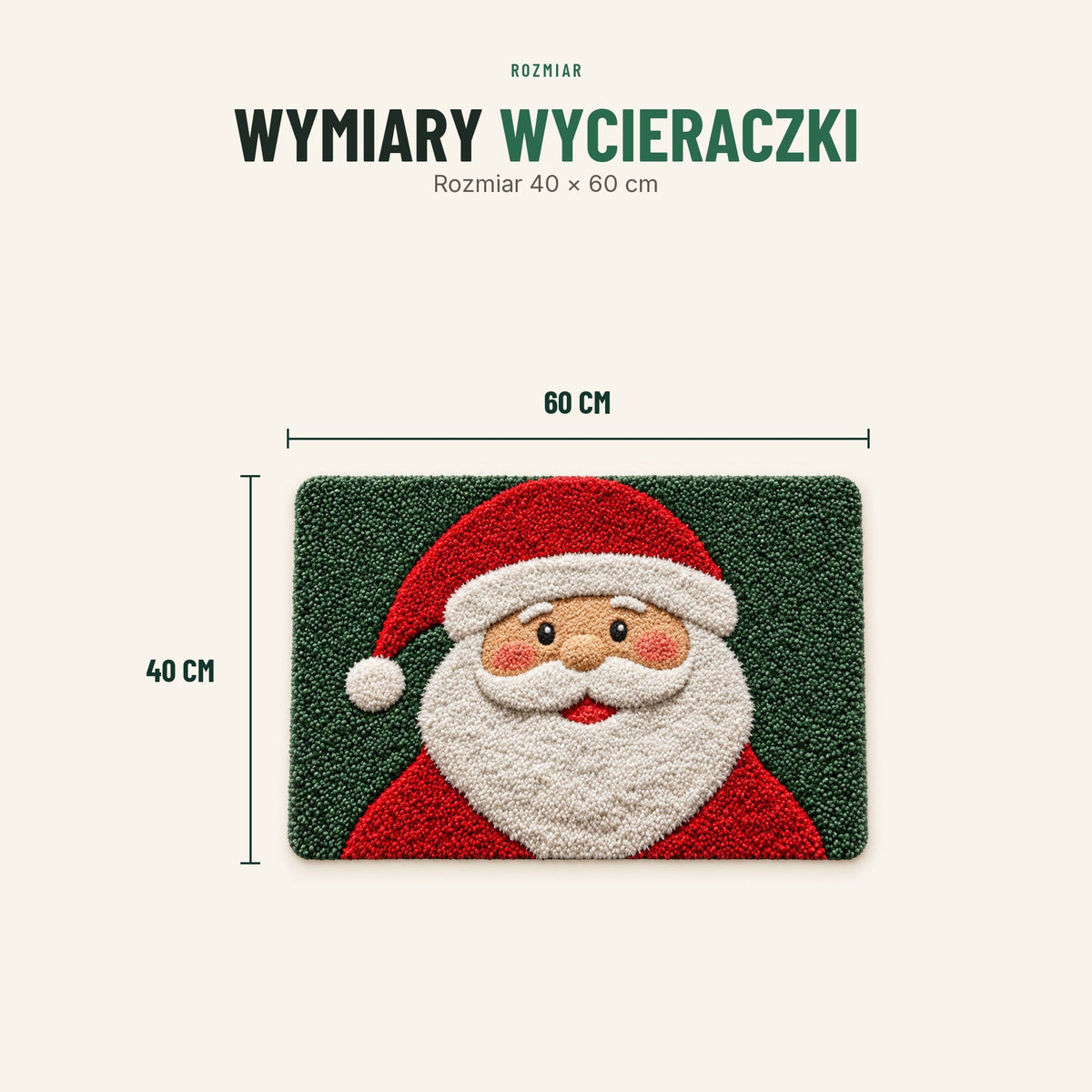 Świąteczna wycieraczka pod drzwi — 6 wzorów