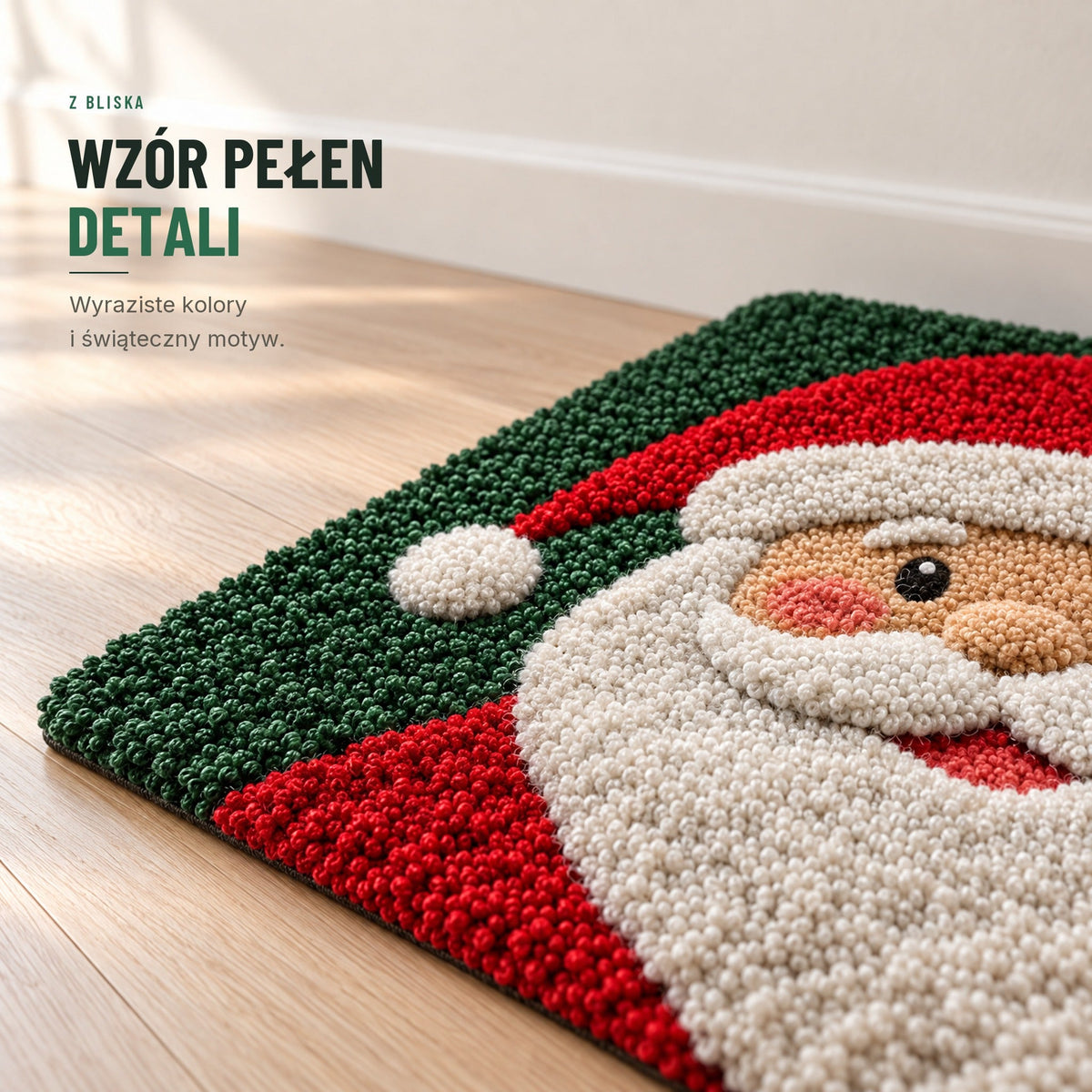 Świąteczna wycieraczka pod drzwi — 6 wzorów
